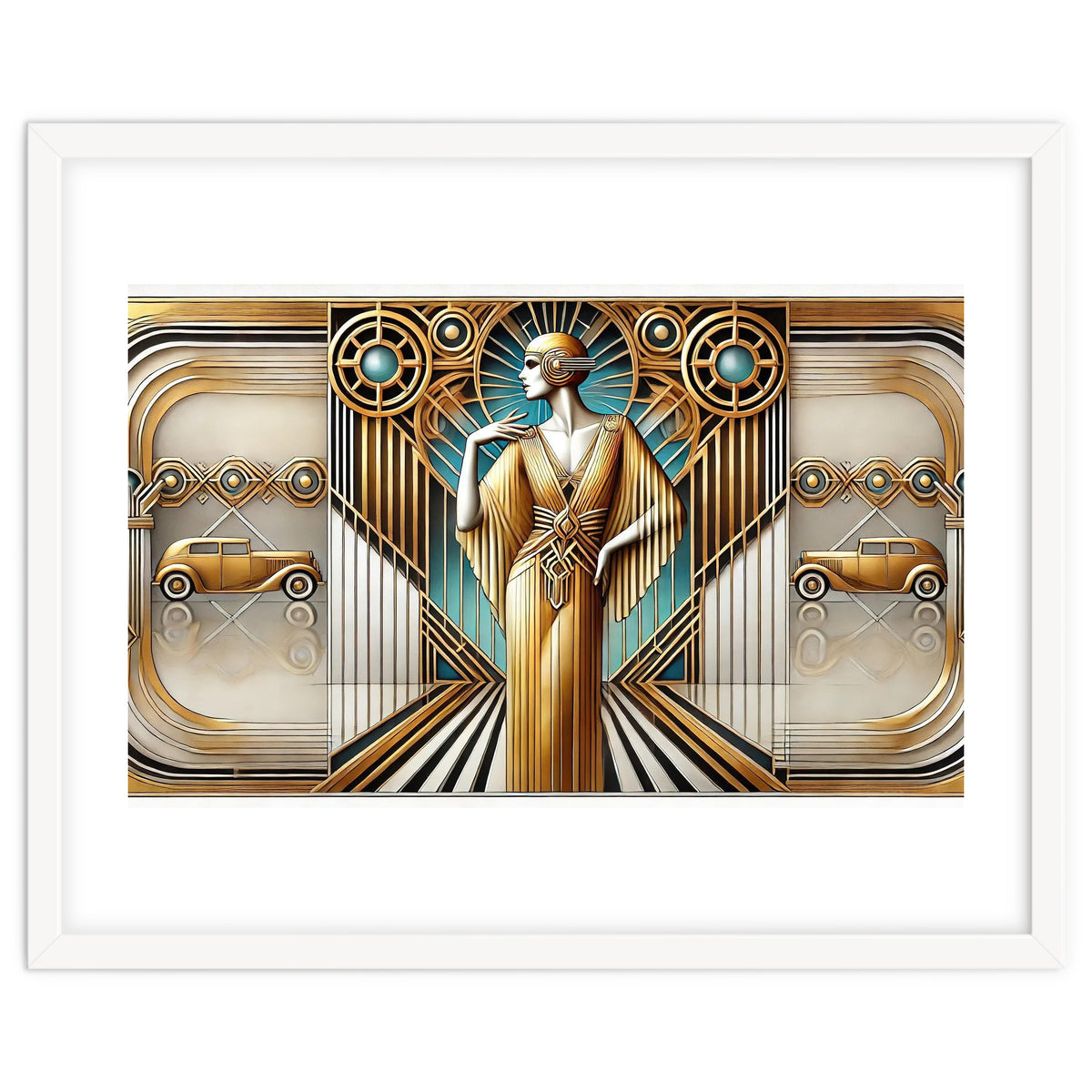 Gatsby Woman Art Deco Scene