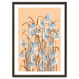 Linocut Flower Meadow Peach Fuzz thumbnail