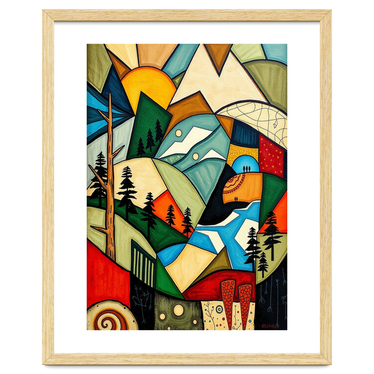 Abstract Nature Tree Mountain