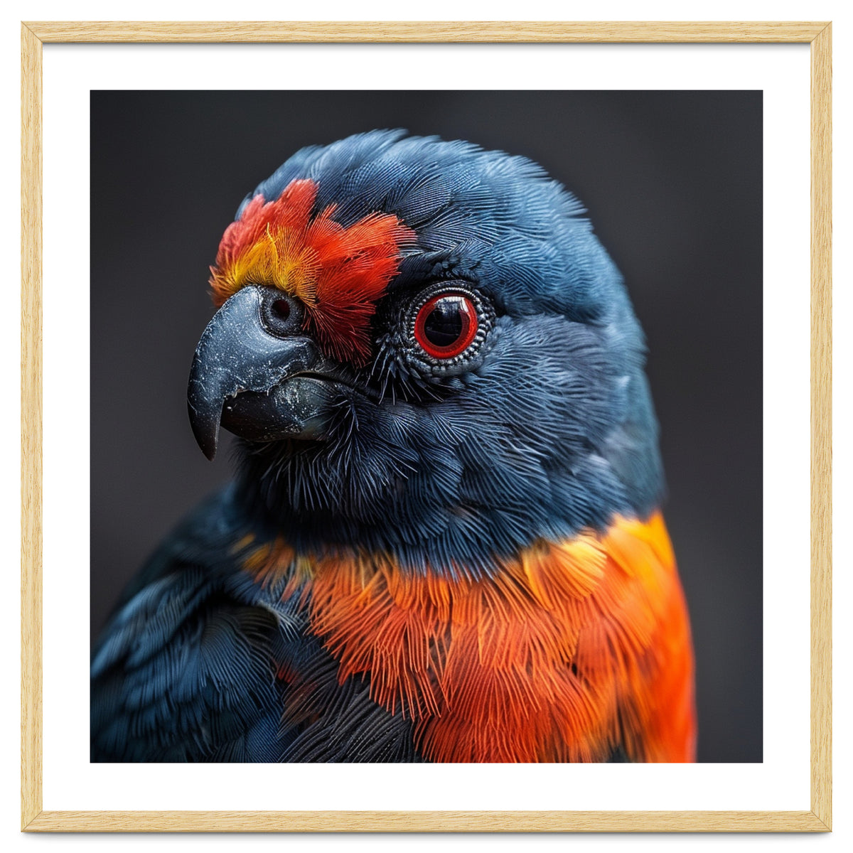 Close Up Portrait Of A Colorful Parrot