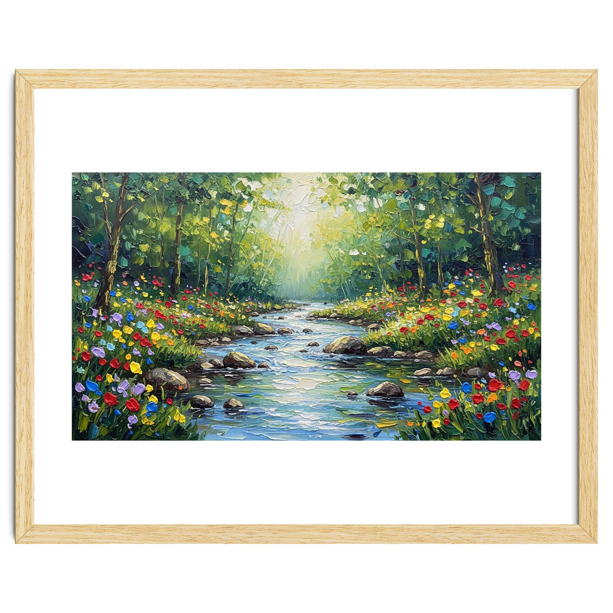 Sunlit Forest Stream
