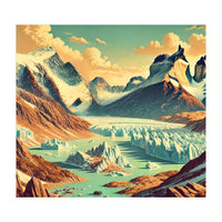 Vintage Argentina, Patagonia Glaciers Poster (Print Only)