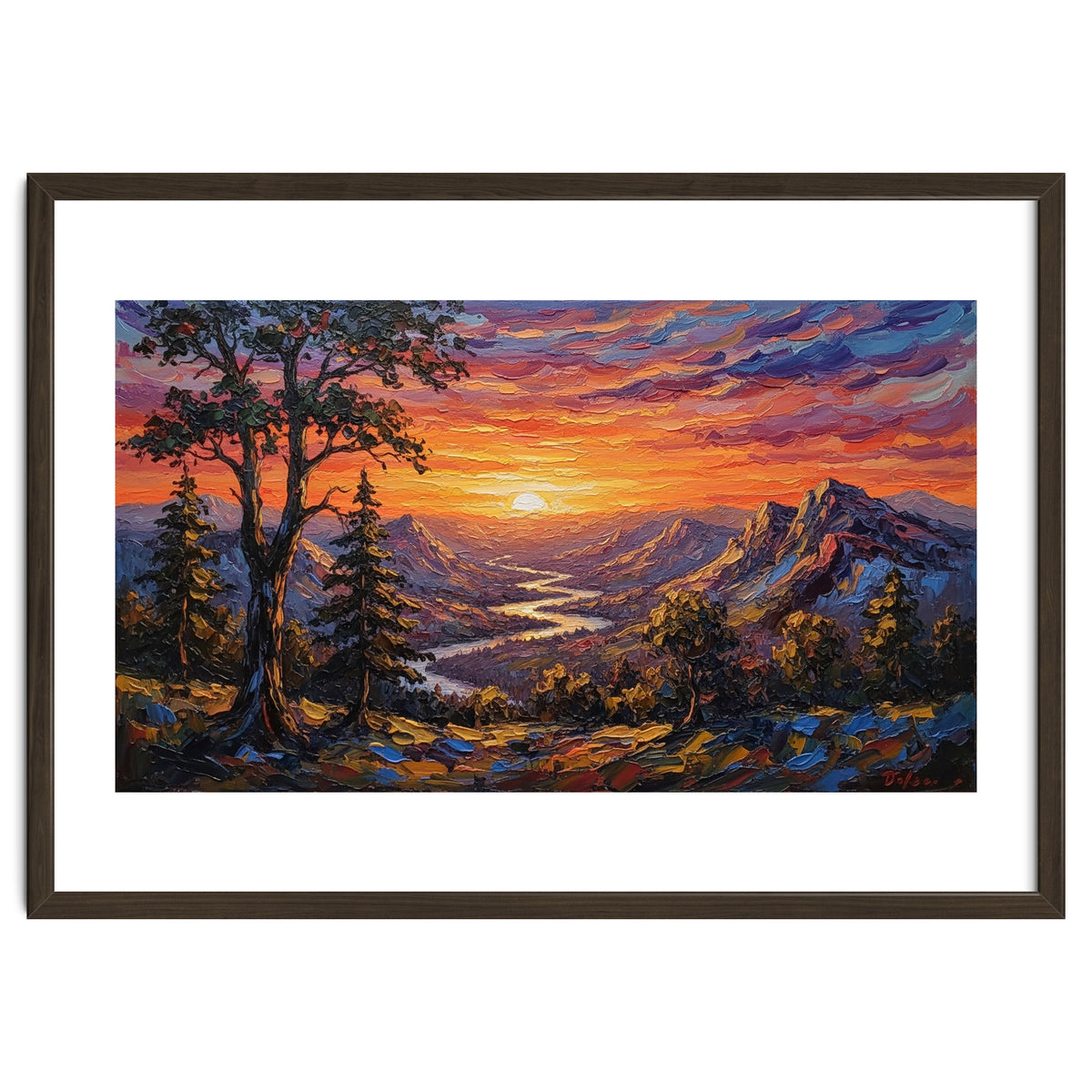 Sunset Over the Valley Peaks