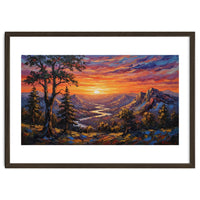 Sunset Over the Valley Peaks