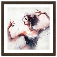 Elegant Ballet Dancer Portrait In Motion