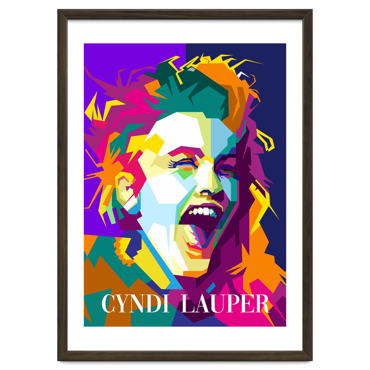 Cindy Lauper 80s Retro Singer Art WPAP