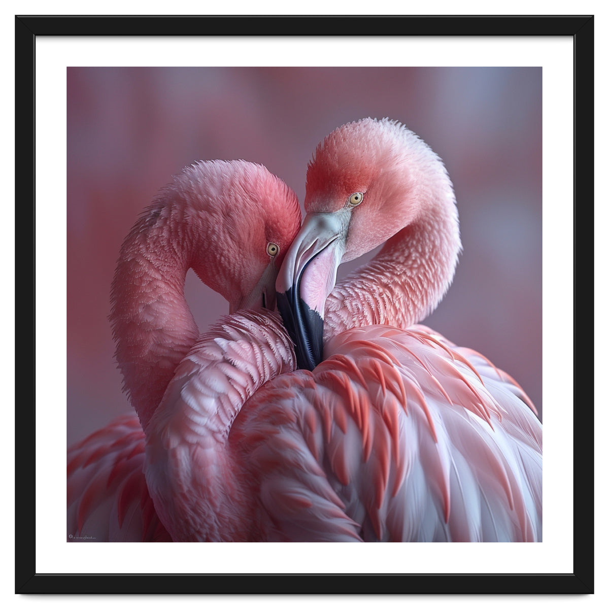 Cute Two Pink Flamingos