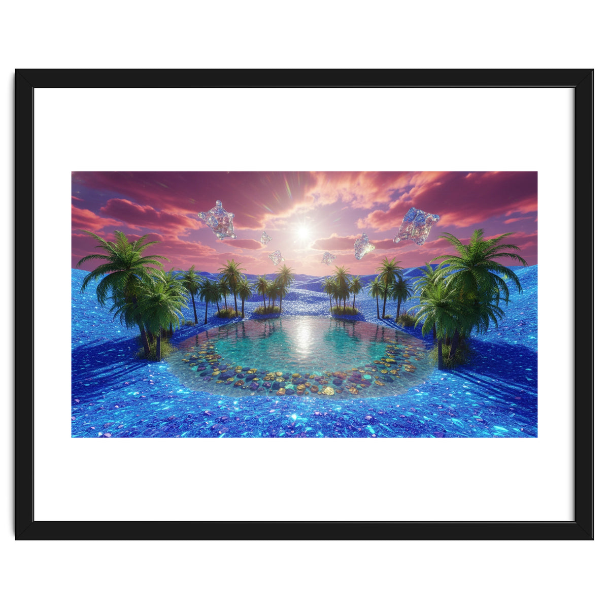 Oasis of Dreams: Surreal Tropical Landscape