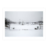 Baseball field covered in snow (Print Only) thumbnail