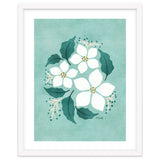 White Flowers On Mint thumbnail