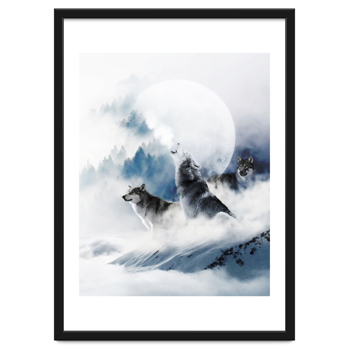 Winter Wolves, Wildlife Wolf Wild Dogs, Snow Full Moon Animals Photography Love Digital