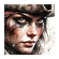 Fierce Pirate Captain Portrait (Print Only)
