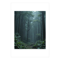 Ethereal Misty Forest in the Rain (Print Only)