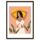 Fold Up The Sun & Take It Wherever You Go, Bohemian Woman Self Love Self Care Pastel , Plant Lady Tropical Boho Contemporary thumbnail