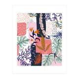 Mood | Abstract Chic Modern Bohemian Painting | Contemporary Eclectic Blush Botanical Nature (Print Only) thumbnail
