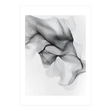 Abstract Black And White Flowing Lines Forming Organic Shapes And Forms (Print Only) thumbnail