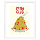 Pasta Club Illustration, Spaghetti and Tomatoes Art Print for Kitchen Wall Decor thumbnail