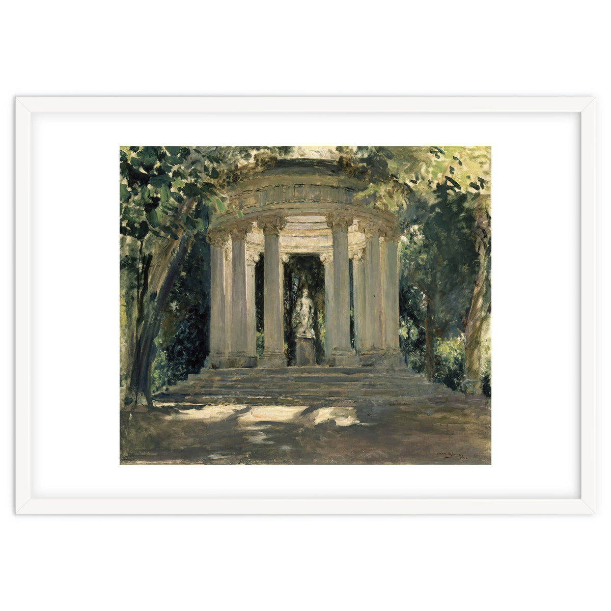 THE VILLA ADRIANA OF TIVOLI (ROME) - 1926 - OIL ON CANVAS - 0.60 X 0.70 M.