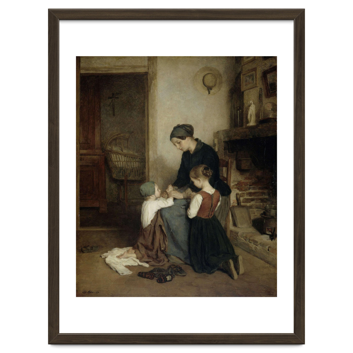 The Evening Prayer. Dating: 1857. Measurements: h 46.5 cm × w 38.5 cm; d 6.4 cm.