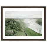 Tourists walking along the waterfall - Iceland thumbnail