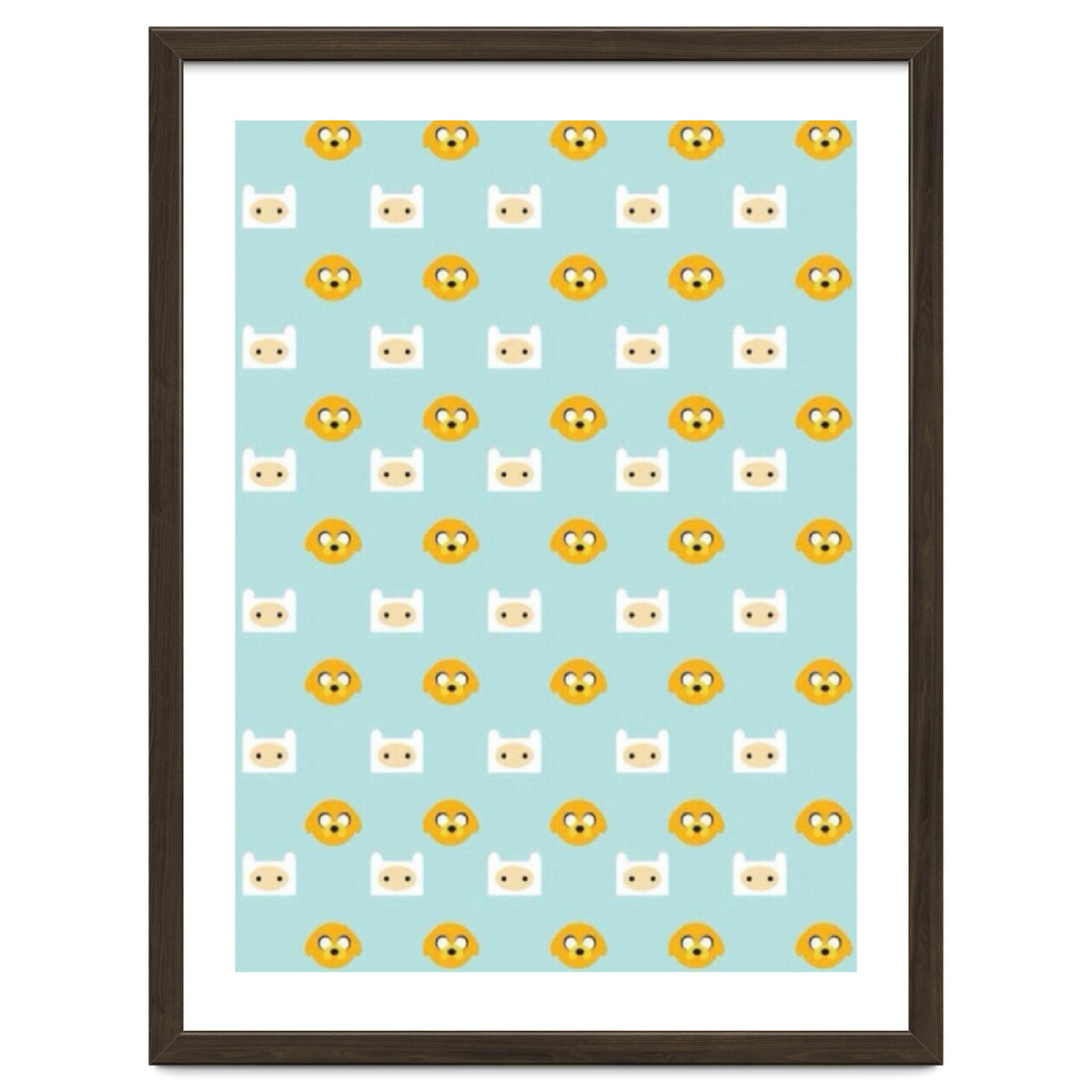 Minimalist Finn And Jake Seamless Cartoon Pattern