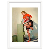 Pinup Sexy Water Cooler Girl