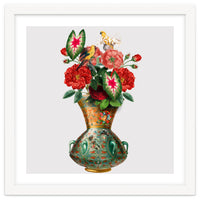 flower vase collage art