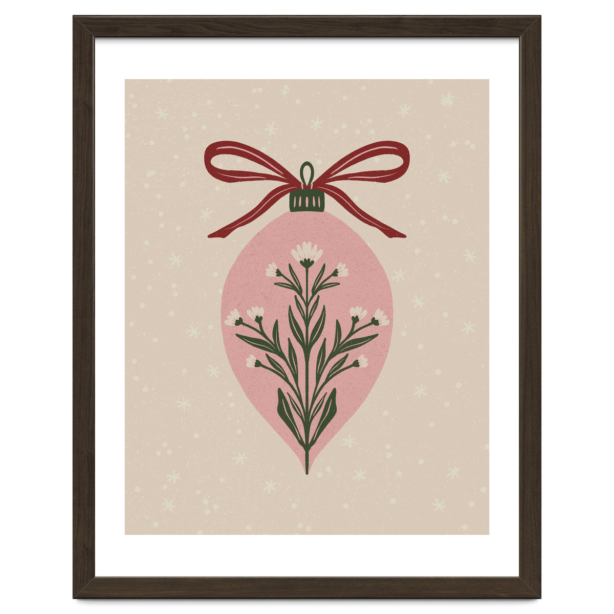 Christmas Floral Globe