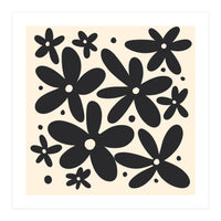 Abstract Monochrome Flowers 4 (Print Only)