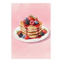 Berry Pancakes – Watercolor Breakfast Food (Print Only)