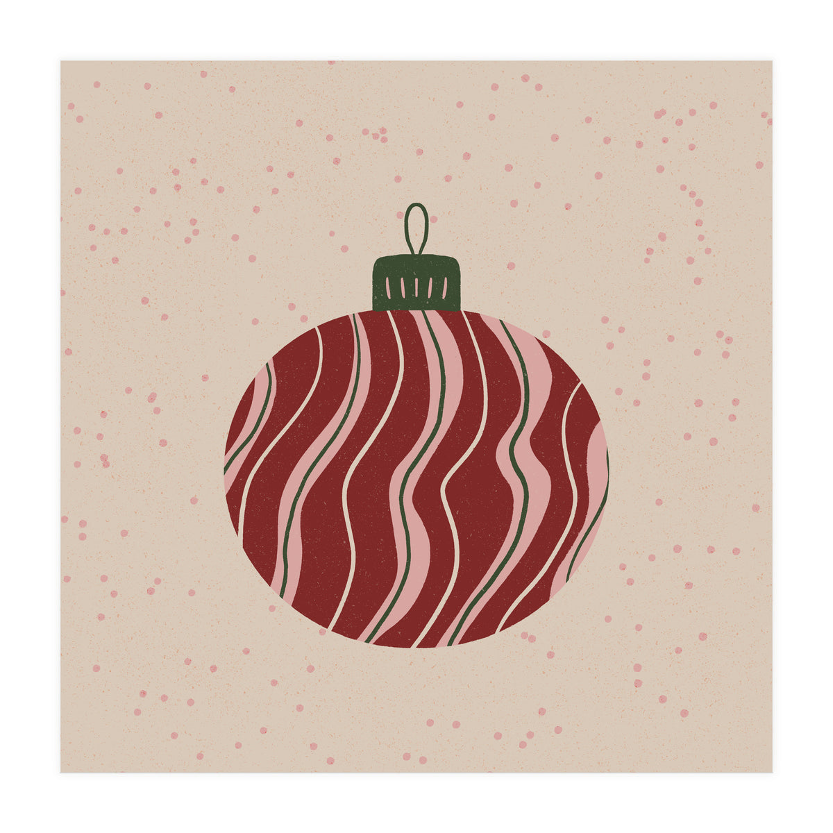 Christmas Globe with swirls (Print Only)