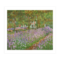 Le jardin a Giverny. Oil on canvas. (Print Only)
