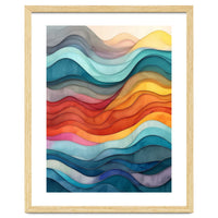 Abstract Layered Wave Landscape