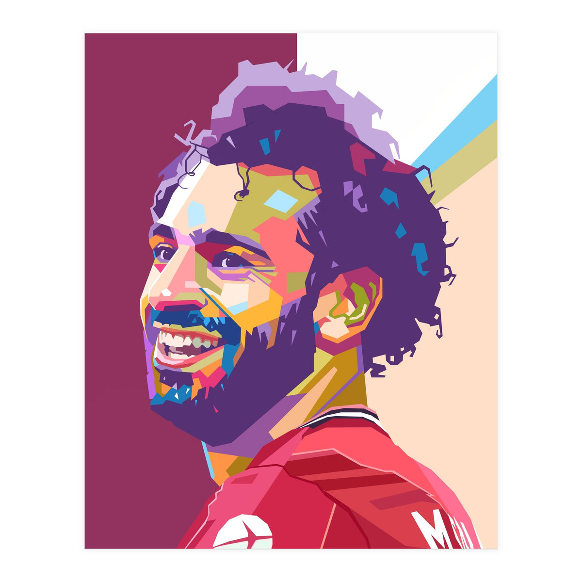 Mohamed Salah pop art portrait (Print Only)