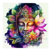 Floral Awakening Buddha (Print Only)