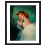 Portrait Of A Pinup Bride In White Dress And A Flower Boukuet thumbnail