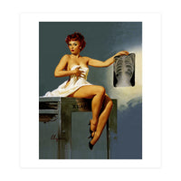 Pin Up Sexy Girl At The Doctor (Print Only)