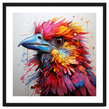Vibrant Abstract Bird Portrait Watercolor Splash thumbnail