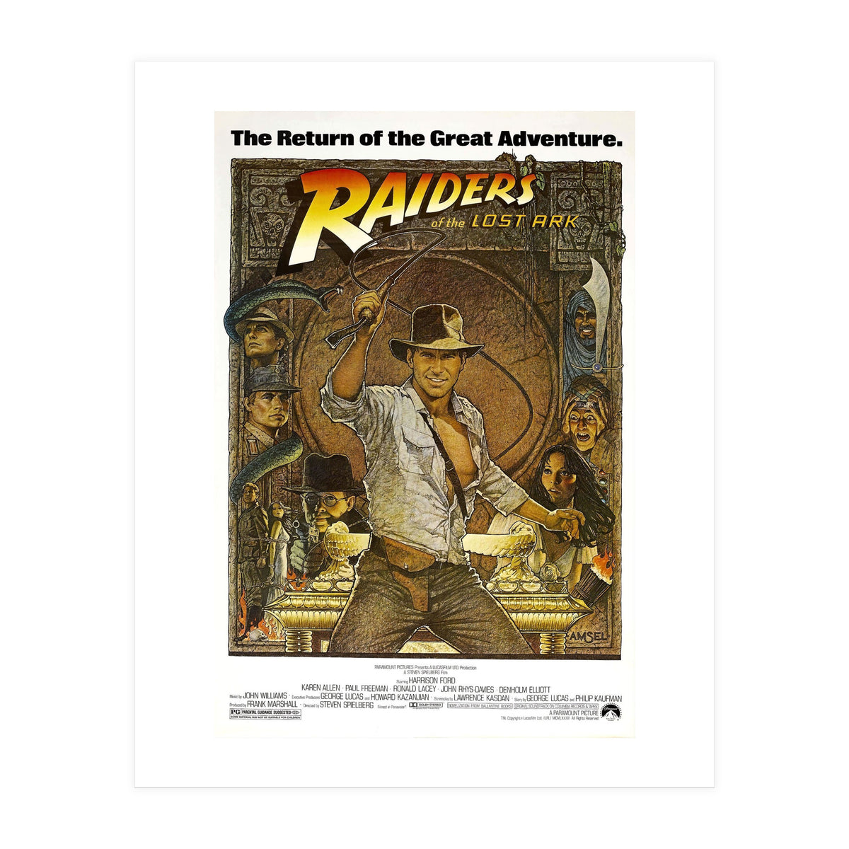 RAIDERS OF THE LOST ARK (1981), directed by STEVEN SPIELBERG. (Print Only)