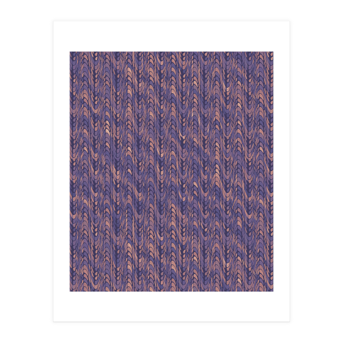 End Of Silence, Dark Purple Neutral Graphic Design, Eclectic Texture Pattern (Print Only)