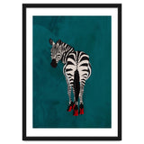 Zebra wearing heals thumbnail
