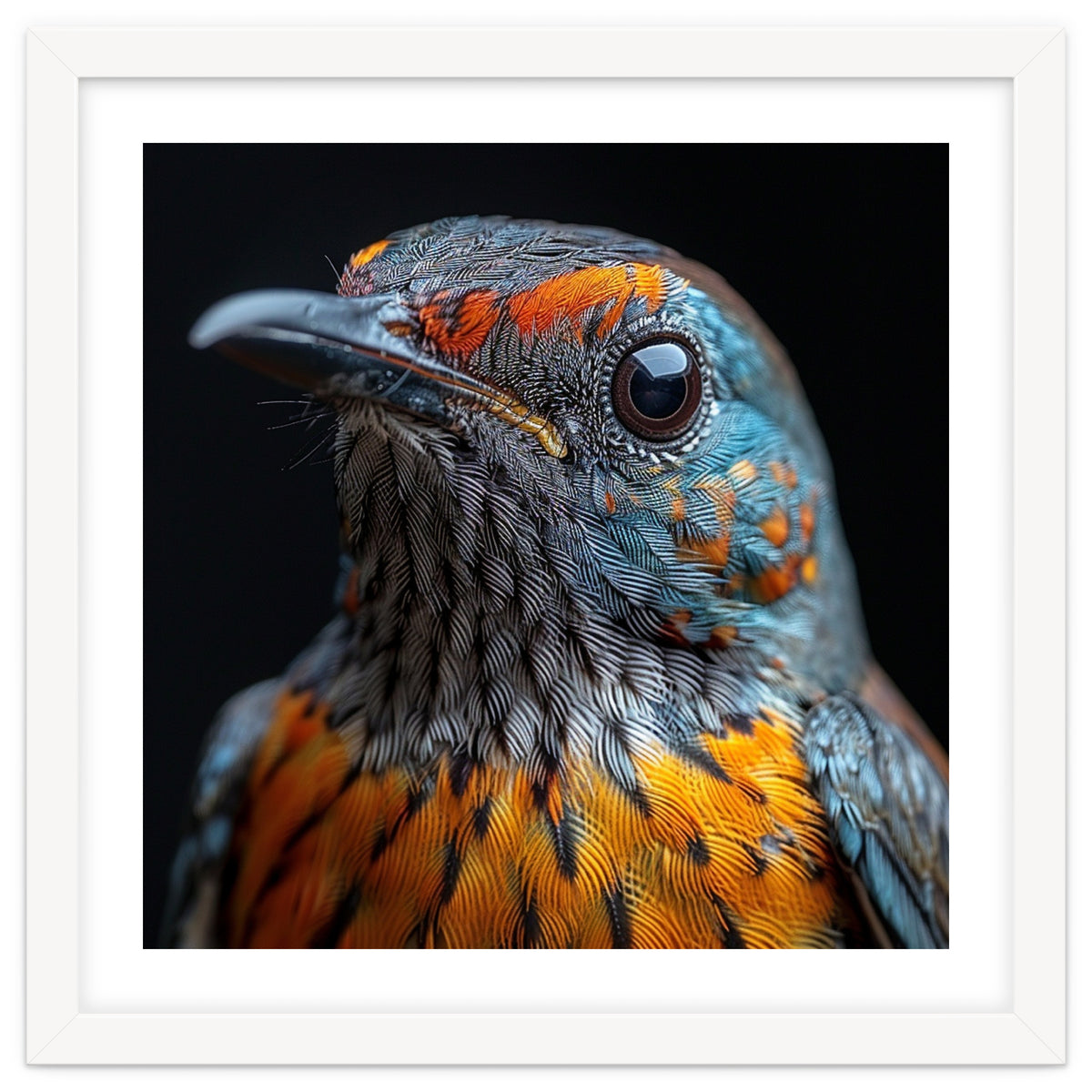 Close Up Of A Colorful Exotic Bird Head