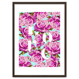 Love, Floral Typography Valentine's Graphic Design, Eclectic Modern Boho Botanical Rose Illustration thumbnail