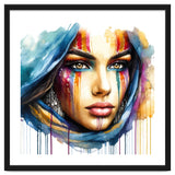 Vivid Warrior Spirit Watercolor Portrait thumbnail
