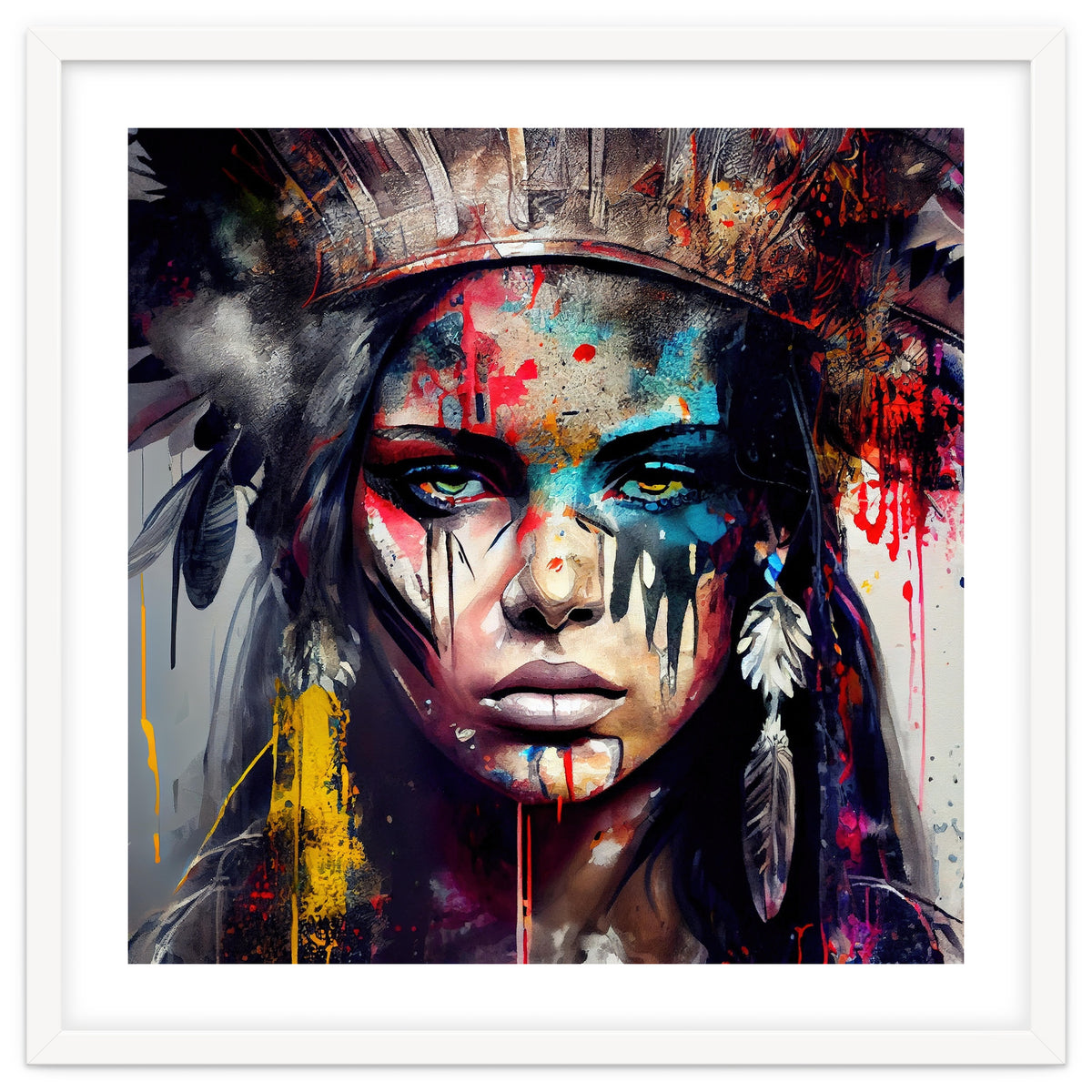 Powerful American Native Warrior Woman #5