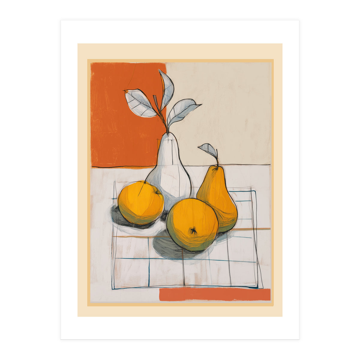 Modern Pear Still Life (Print Only)
