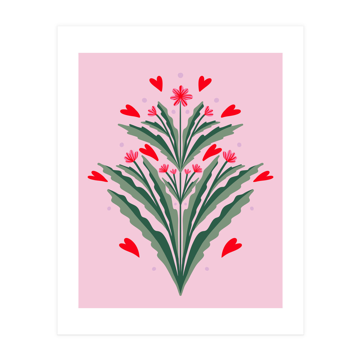 Hearts And Flowers Sum (Print Only)