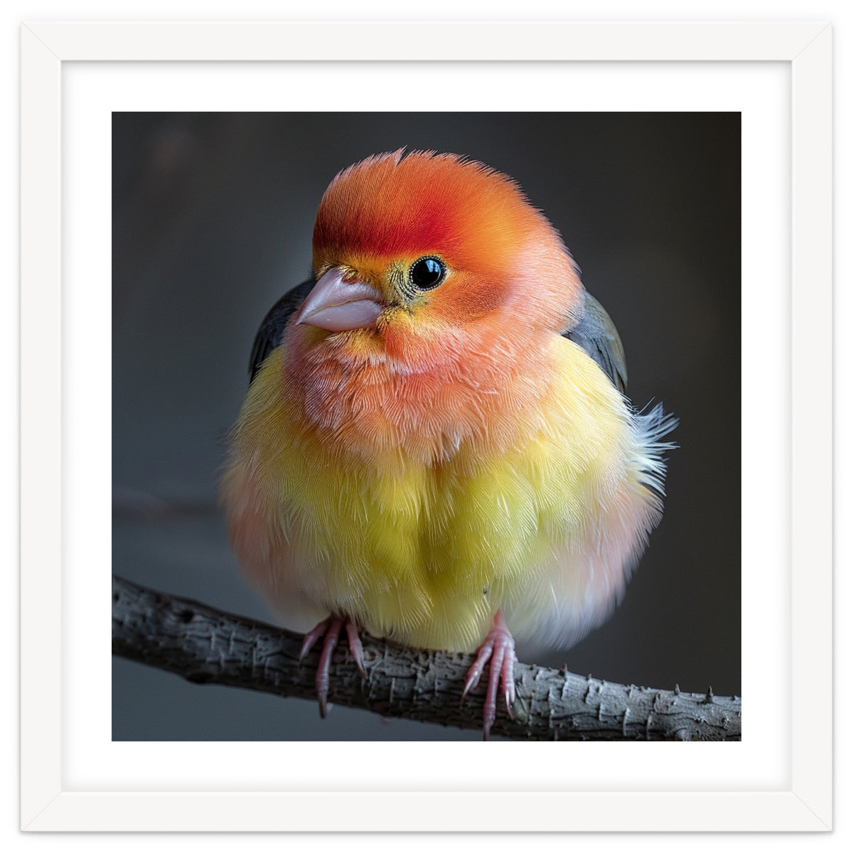 Beautiful Bird With Vibrant Orange And Yellow Plumage
