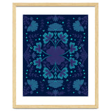 Clovers And Flowers Night Blue thumbnail