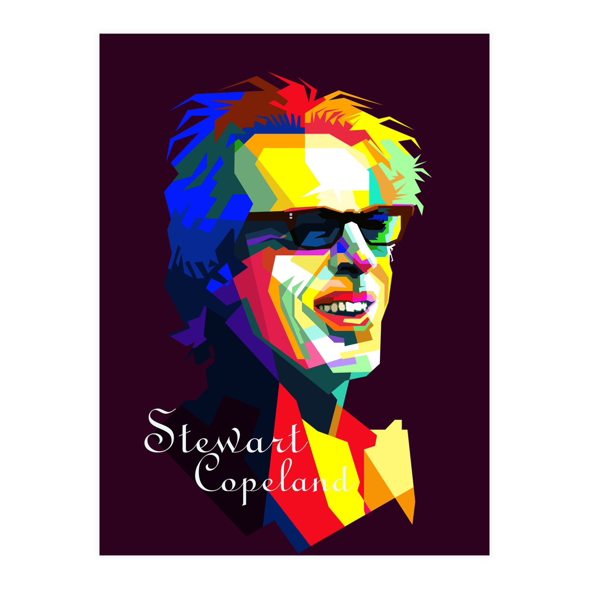 Stewart Copeland The Police Pop Art WPAP (Print Only)